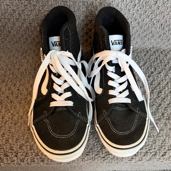 Vans Kids Sk8-Hi High-Top Sneakers - Black & White - Picture 3 of 6